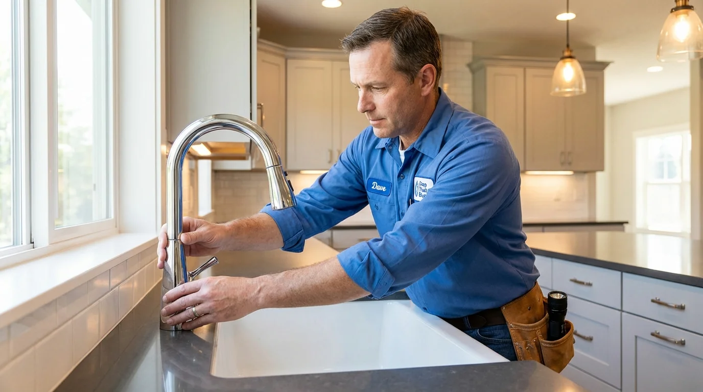 Kitchen faucet installation by Johns Plumbing LLC in Carlisle